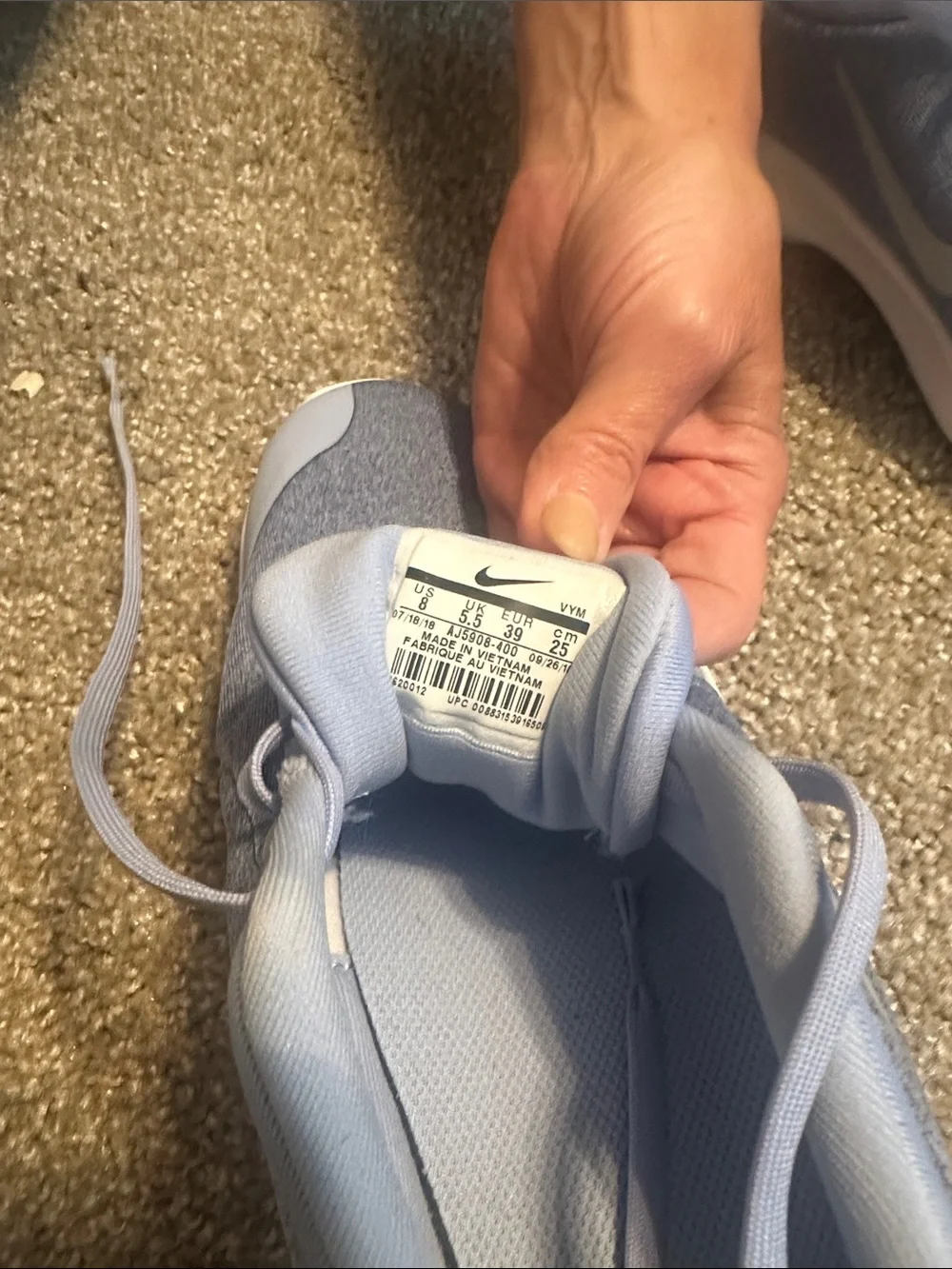 Nike Light Blue Flex Running Sneakers